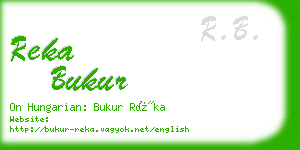 reka bukur business card